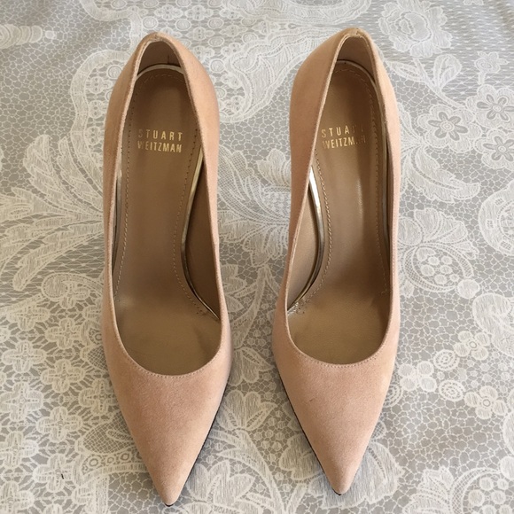 Stuart Weizmann nude suede heels - Picture 2 of 8